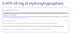 5-HTP (5-Hydroxytryptophan) 50 mg | 60C