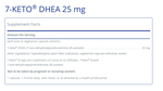 7-Keto DHEA 25 mg 60 C