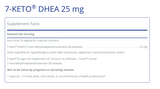 7-Keto DHEA 25 mg 60 C