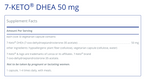 7-Keto DHEA 50 mg 120 C