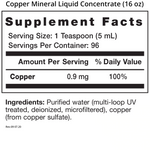 Copper Mineral Liquid Concentrate (16 oz)