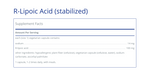 R-Lipoic Acid -Stabilized- 60 C