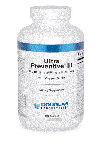 ULTRA PREVENTIVE® III A W/COPPER AND IRON 180 TABLETS