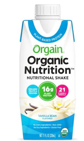 Vegan Organic Nutrition Shake Sweet Vanilla Bean Single Serving Pack